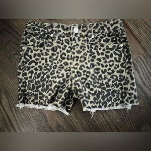 Girls Size 6 Joe’s Jeans Leopard Print Denim Shorts